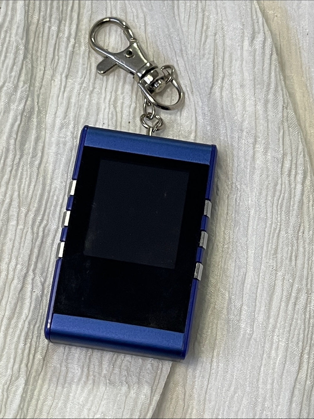 Blue Digital Keychain Camera with Display - Compact Portable Viewer